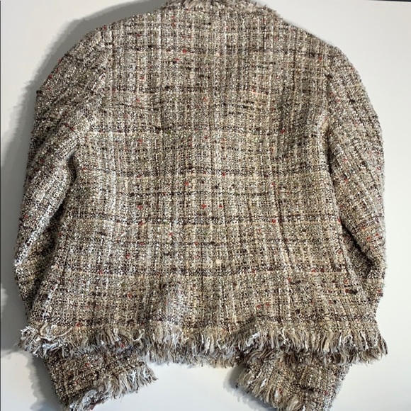 Avenue Montaigne Paris Tweed Wool Mohair Alpaga blazer jacket preppy nwot small - Picture 7 of 12